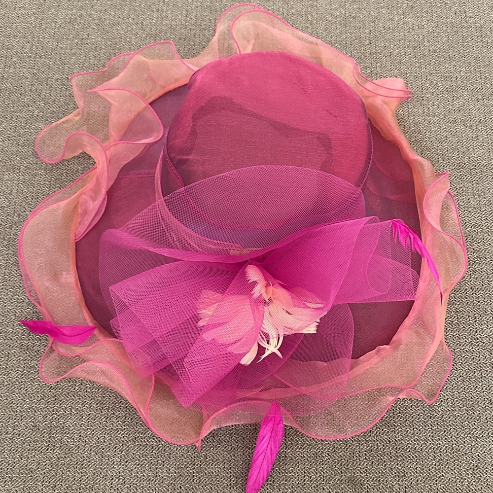 Elegant Pink and Orange Women's Hat